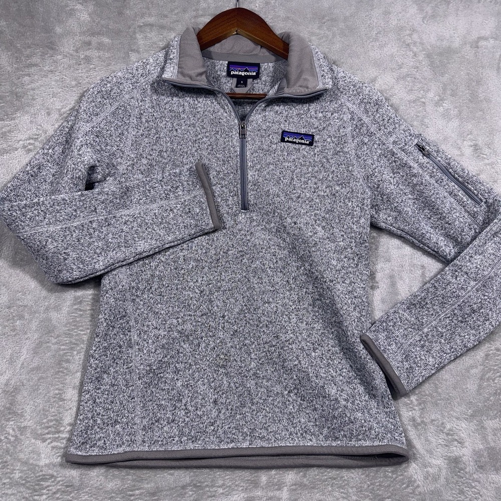 Patagonia Better Sweater Jacket Womens Small Gray Fleece 1/4 Zip Outdoor Warm